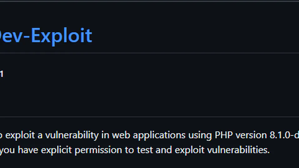PHP/8.1.0-DEV Exploit